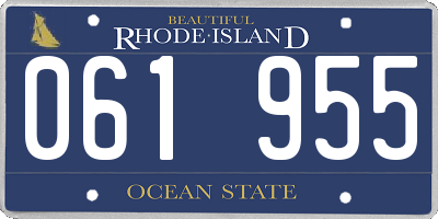 RI license plate 061955