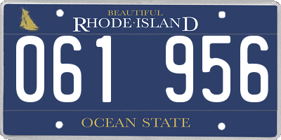 RI license plate 061956