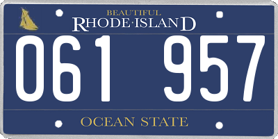 RI license plate 061957