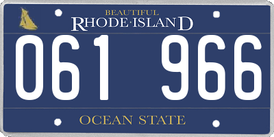 RI license plate 061966