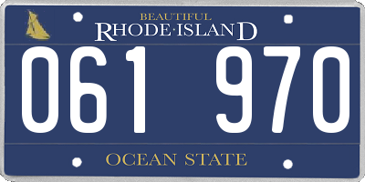 RI license plate 061970