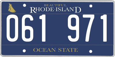 RI license plate 061971