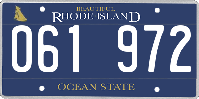 RI license plate 061972
