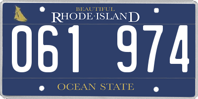 RI license plate 061974
