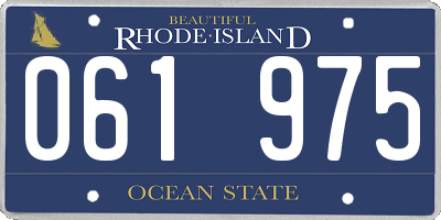 RI license plate 061975