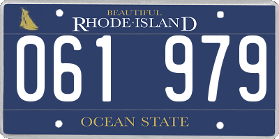 RI license plate 061979