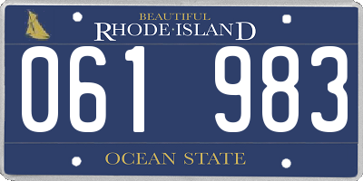 RI license plate 061983