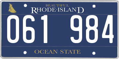 RI license plate 061984