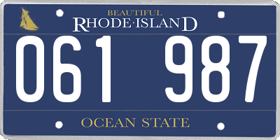 RI license plate 061987