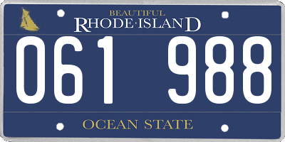 RI license plate 061988