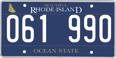 RI license plate 061990