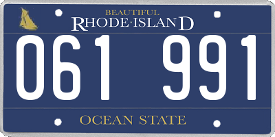 RI license plate 061991