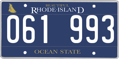 RI license plate 061993