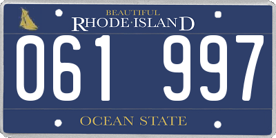 RI license plate 061997
