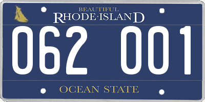 RI license plate 062001