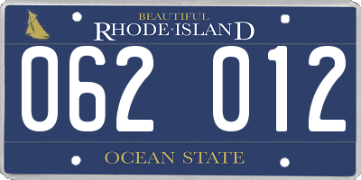 RI license plate 062012
