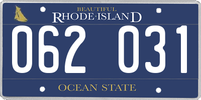 RI license plate 062031