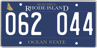 RI license plate 062044