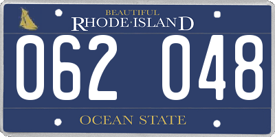 RI license plate 062048