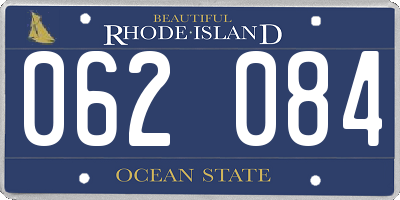 RI license plate 062084