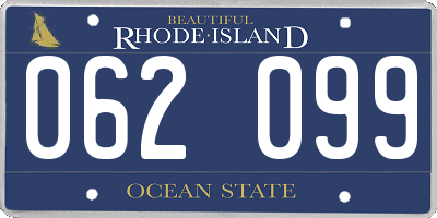 RI license plate 062099