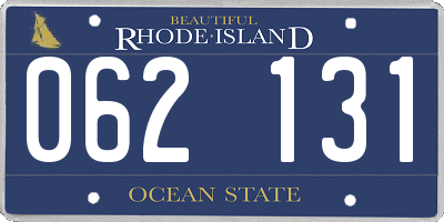 RI license plate 062131