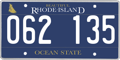 RI license plate 062135