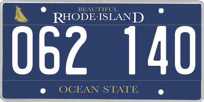 RI license plate 062140
