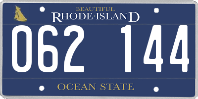 RI license plate 062144