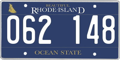 RI license plate 062148