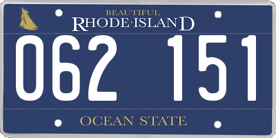 RI license plate 062151