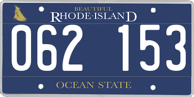 RI license plate 062153