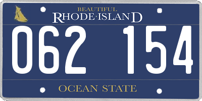 RI license plate 062154