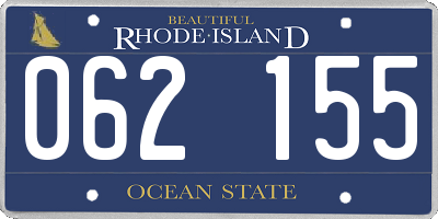 RI license plate 062155