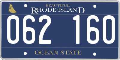 RI license plate 062160