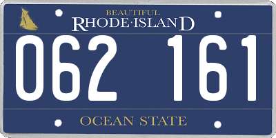 RI license plate 062161