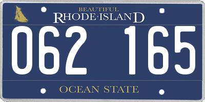 RI license plate 062165