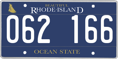 RI license plate 062166