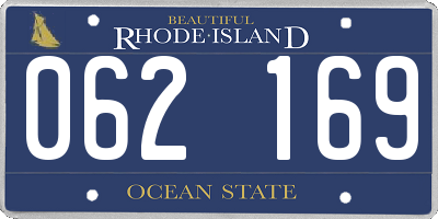RI license plate 062169