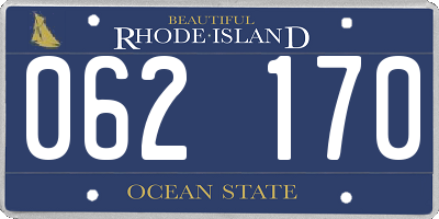 RI license plate 062170