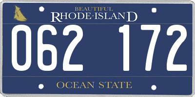 RI license plate 062172