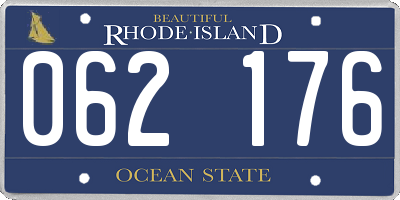 RI license plate 062176