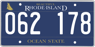 RI license plate 062178