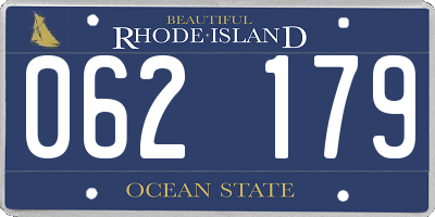 RI license plate 062179