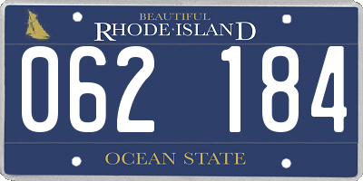 RI license plate 062184