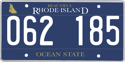 RI license plate 062185