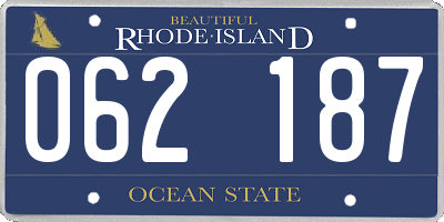 RI license plate 062187
