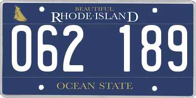 RI license plate 062189