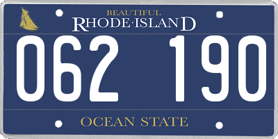 RI license plate 062190