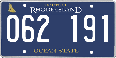 RI license plate 062191